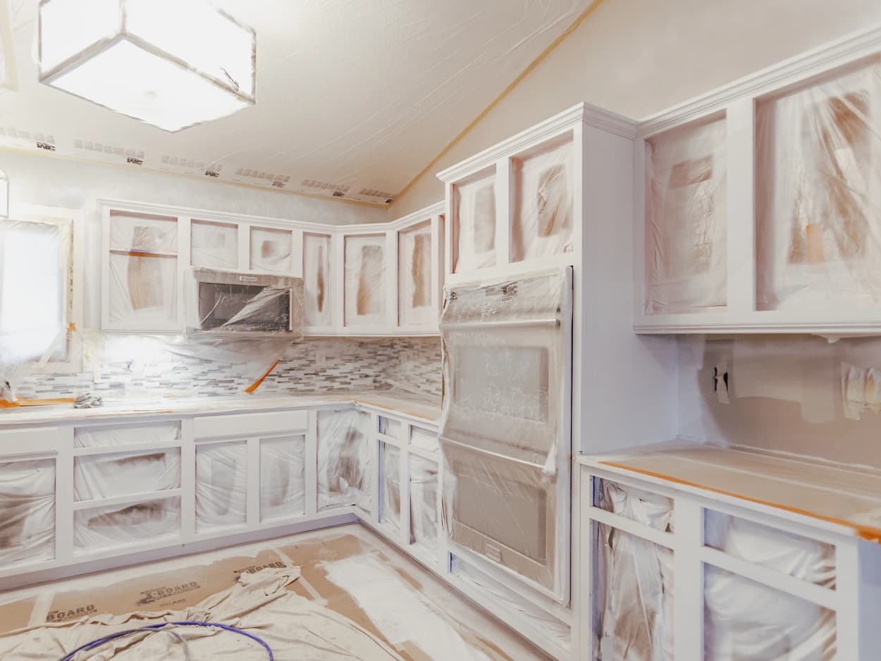 Beautifully painted kitchen cabinets