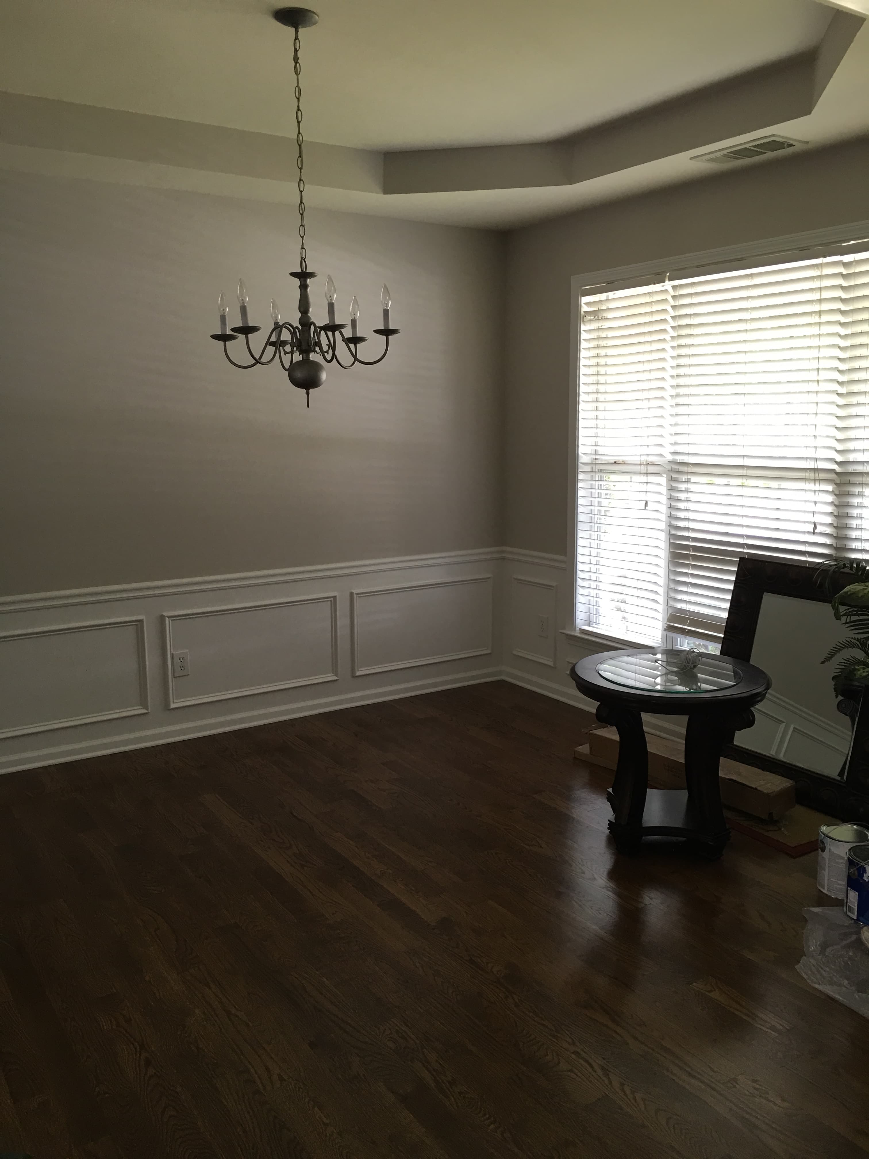 Dining room with new paint